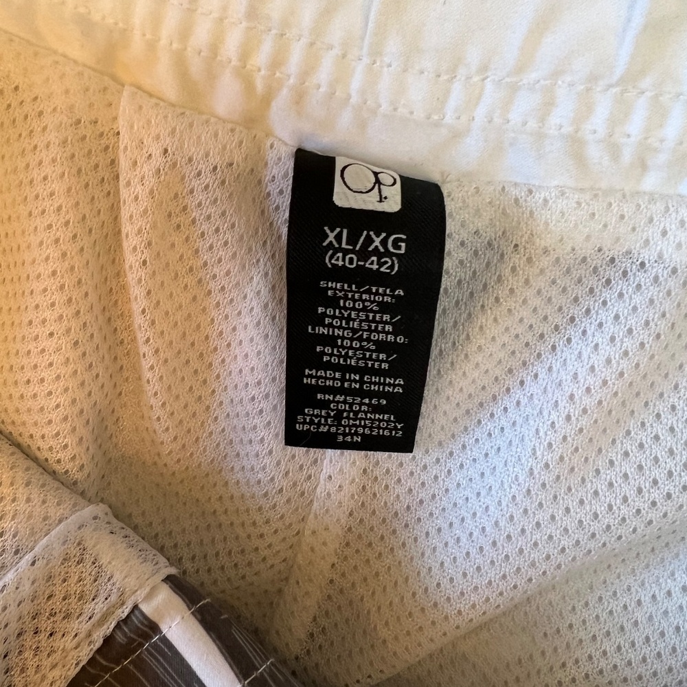 OP Board Shorts Mens XLFloral Stripe Gray Orange Surf Swim Summer Retro Y2K - Picture 6 of 14